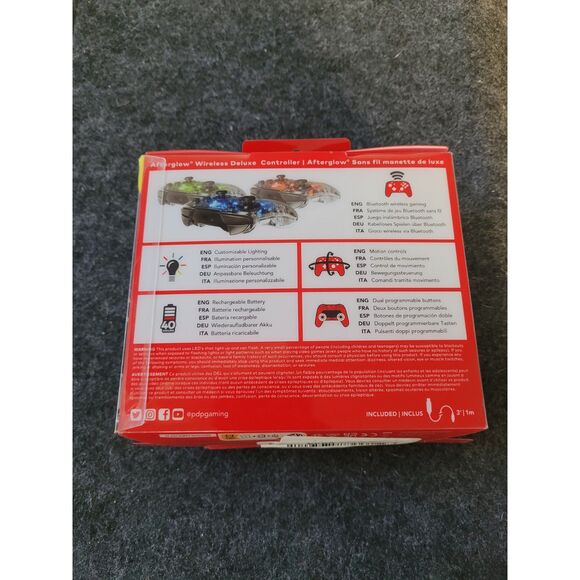 NIB PDP Nintendo Switch Afterglow Prismatic Wireless Deluxe Controller - Picture 2 of 4